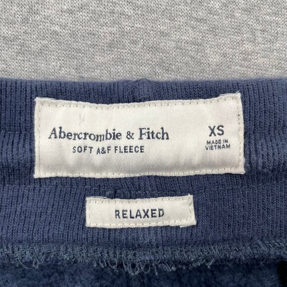 Abercrombie & Fitch Fleece Sweat Shorts Women XS Blue Green Drawstring Retro - Picture 3 of 12